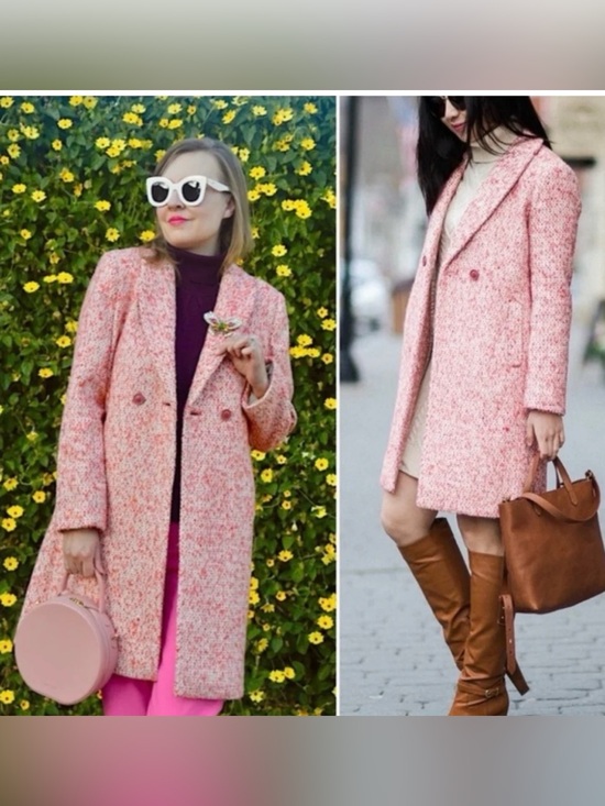 J. Crew Jackets & Blazers - J. Crew Daphne in Italian Tweed Topcoat Faded Guava Nayla Size 0P